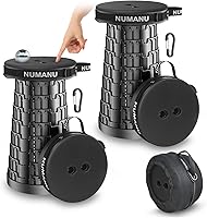 Vista 11 de NUMANU 2PK 2025 Taburete plegable mejorado, máximo 620 libras 2.5-18 pulgadas de alto, taburete plegable portátil ajustable para adultos, asiento