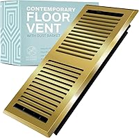 Vista 14 de Cubiertas de ventilación de piso 4X10 Registro de piso con cubierta de malla, trampa, calor y aire, ventilación de piso de metal transitable