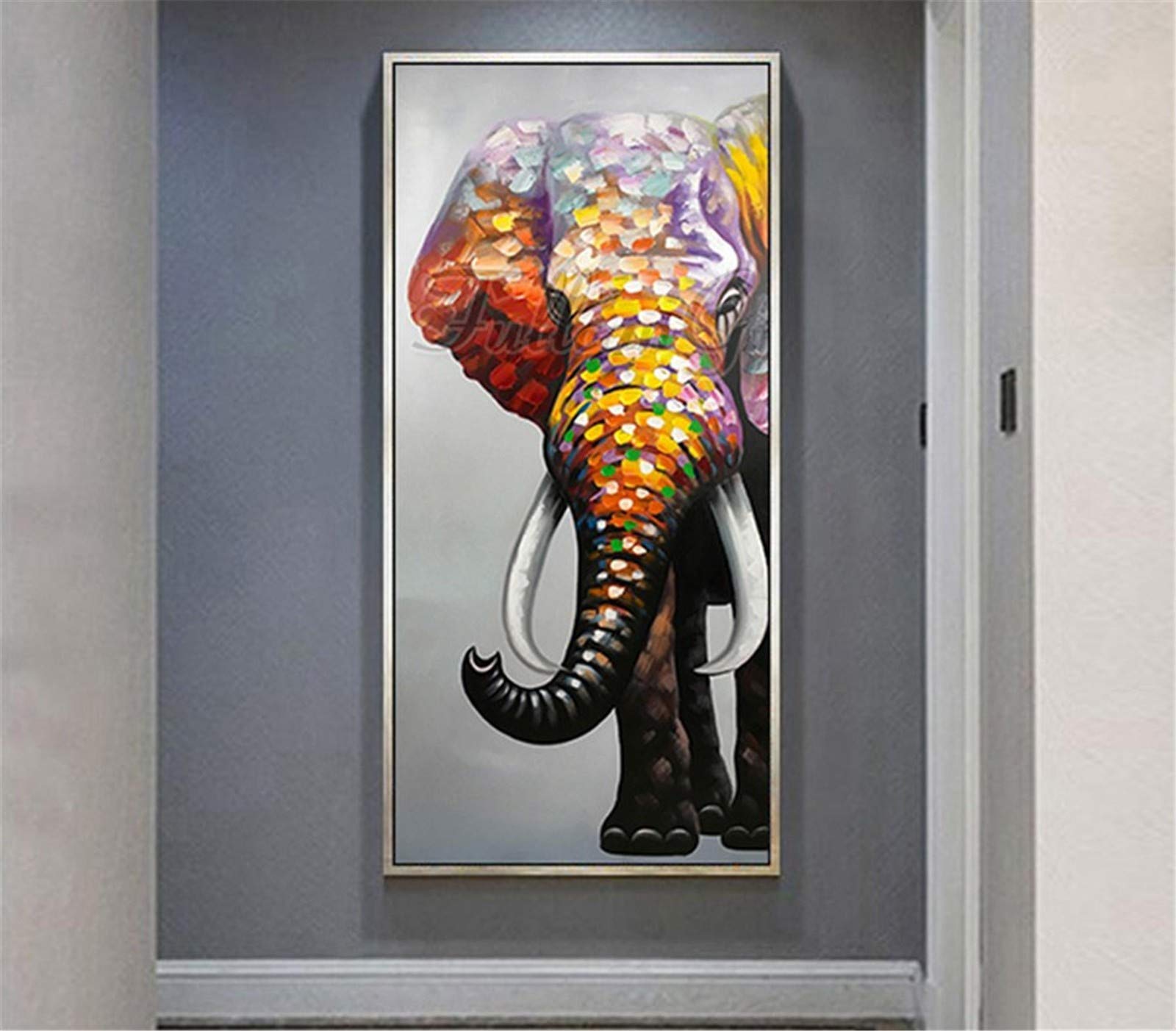 Broderie diamant éléphant de couleur pour instaurer une ambiance zen et créative dans votre salon
