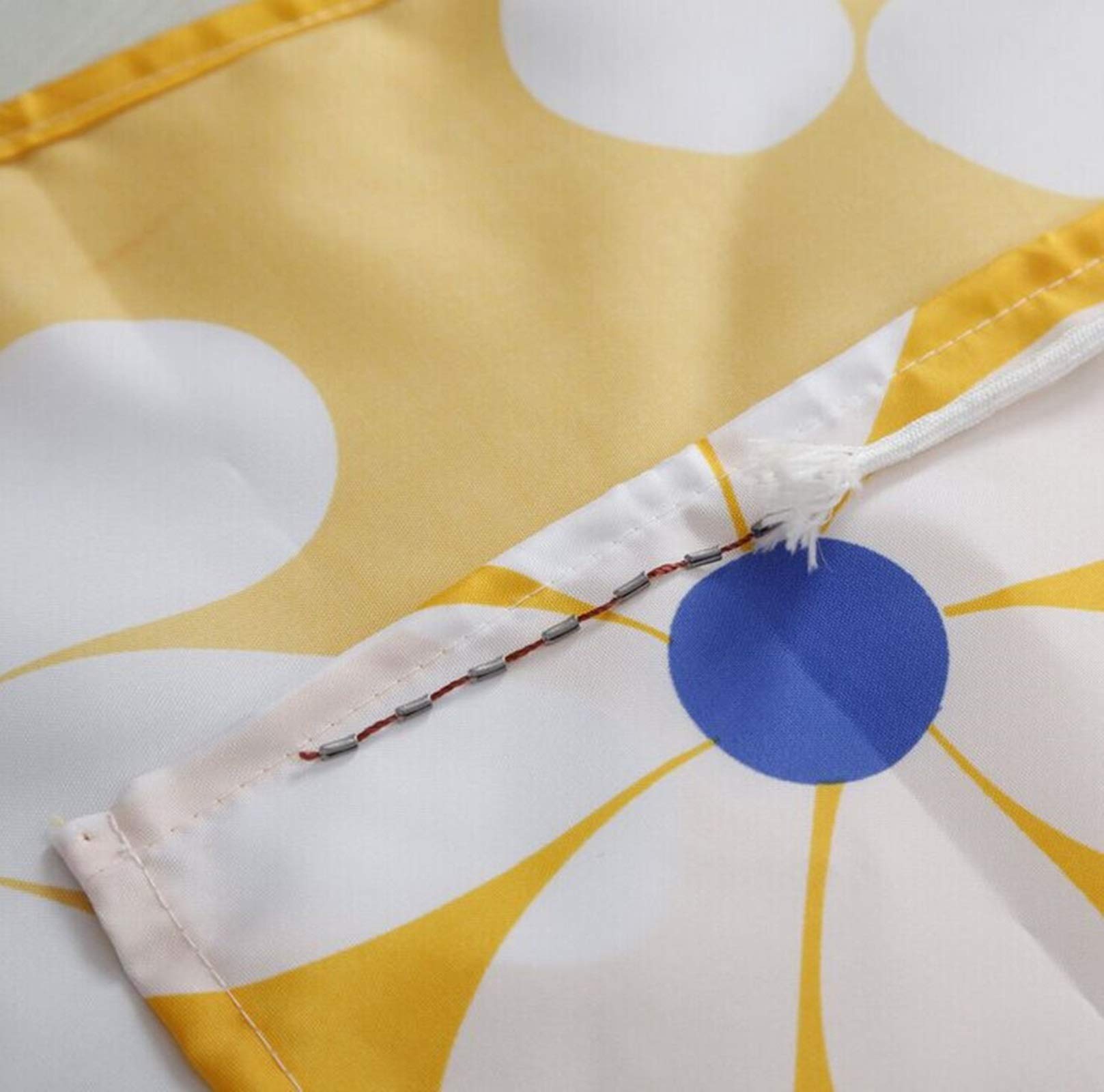 knsam cortina de ducha impermeable anti moho Lavado Bar con 12 anillos de cortina de ducha flores amarillo cuarto de baño cortina para bañera, amarillo, 220 x 200 cm
