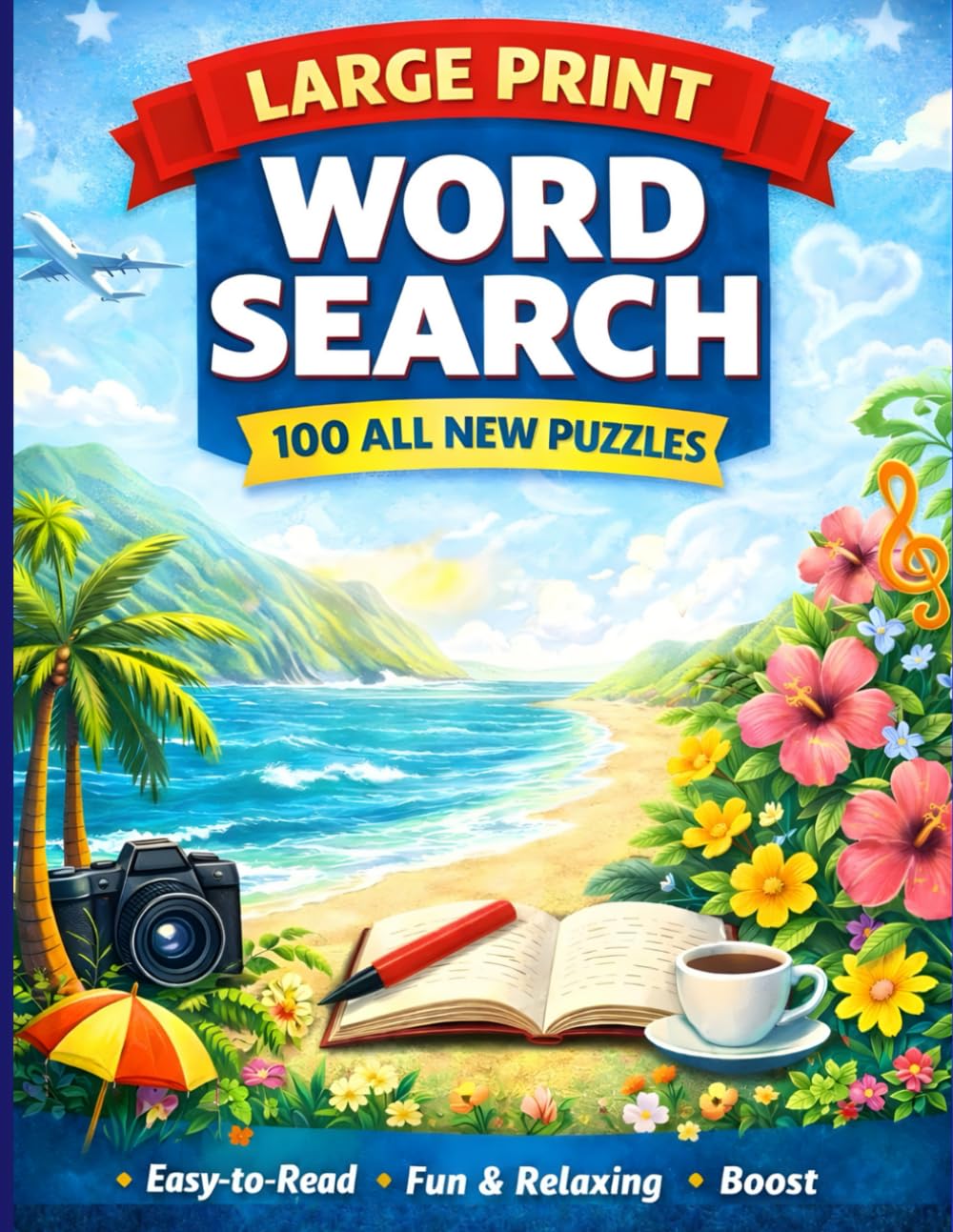 Large Print Word Search: 100 Relaxing Puzzles
