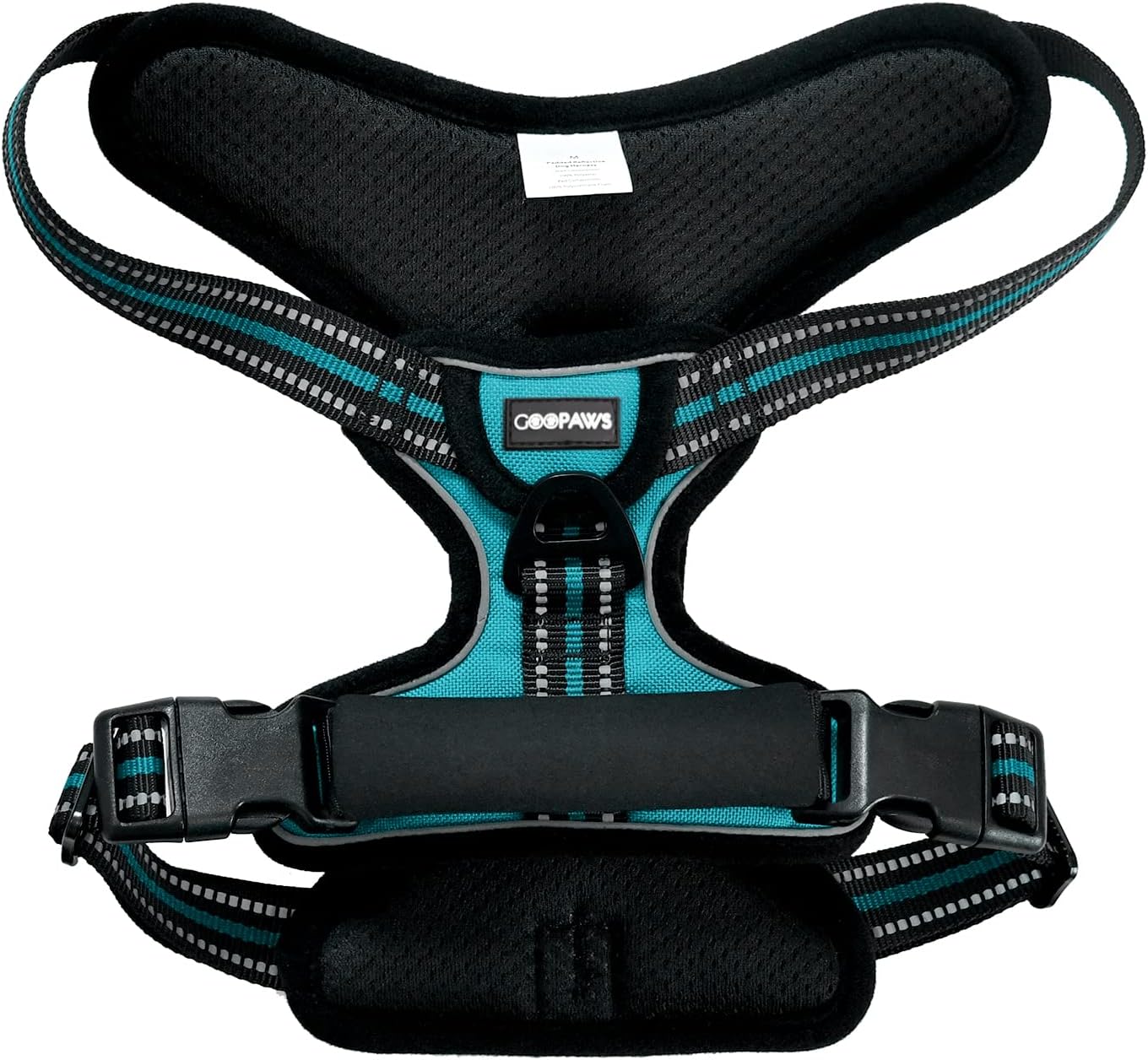 Padded Reflective Dog Harness, Lightweight Ripstop Dog Harness, Adjustable Outdoor Pet Harness for Small Medium Large Dogs