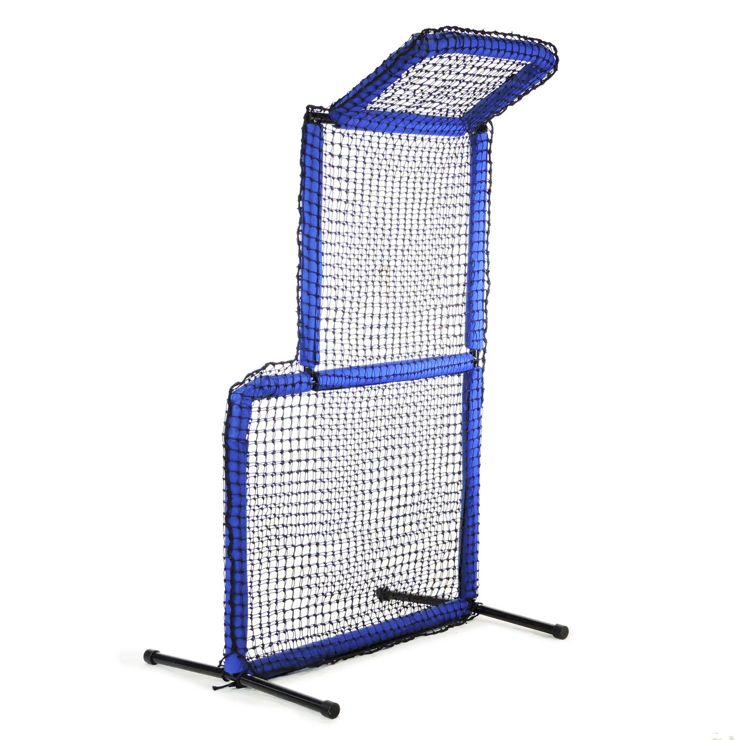 JUGS Protector Blue Series Short-Toss Screen — Top-of-The-Frame Overhang Protects You from ricocheted Balls, 7'H x 4’W, 60 Ply Poly-E Netting and 1.5” Diameter Frame, 1-Year Guarantee