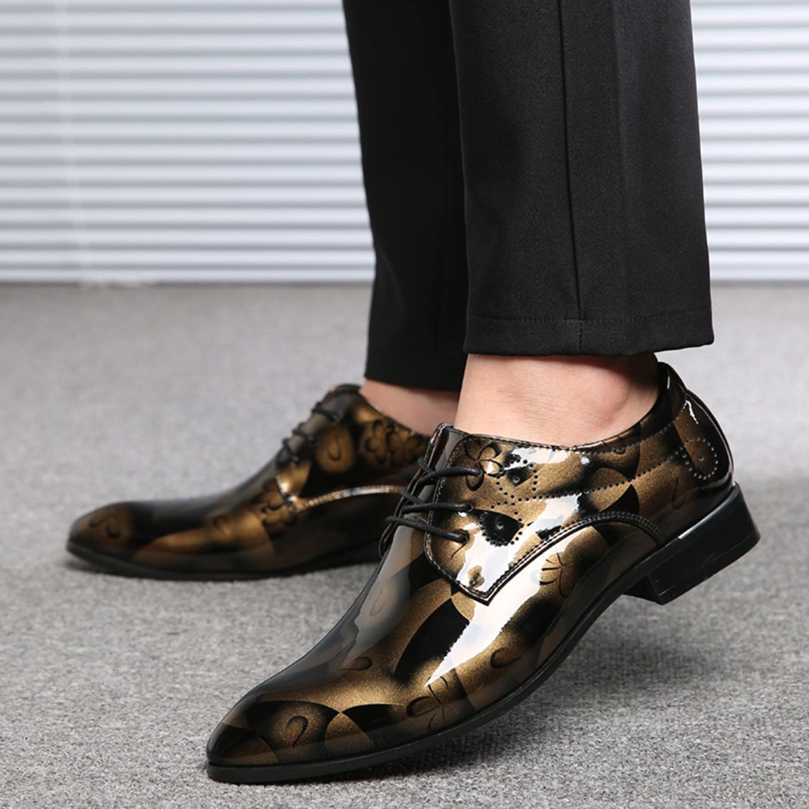 Zapatos de cuero sintético formal para hombre con correa única, zapatos bajos con cordones, zapatos de negocios para hombre