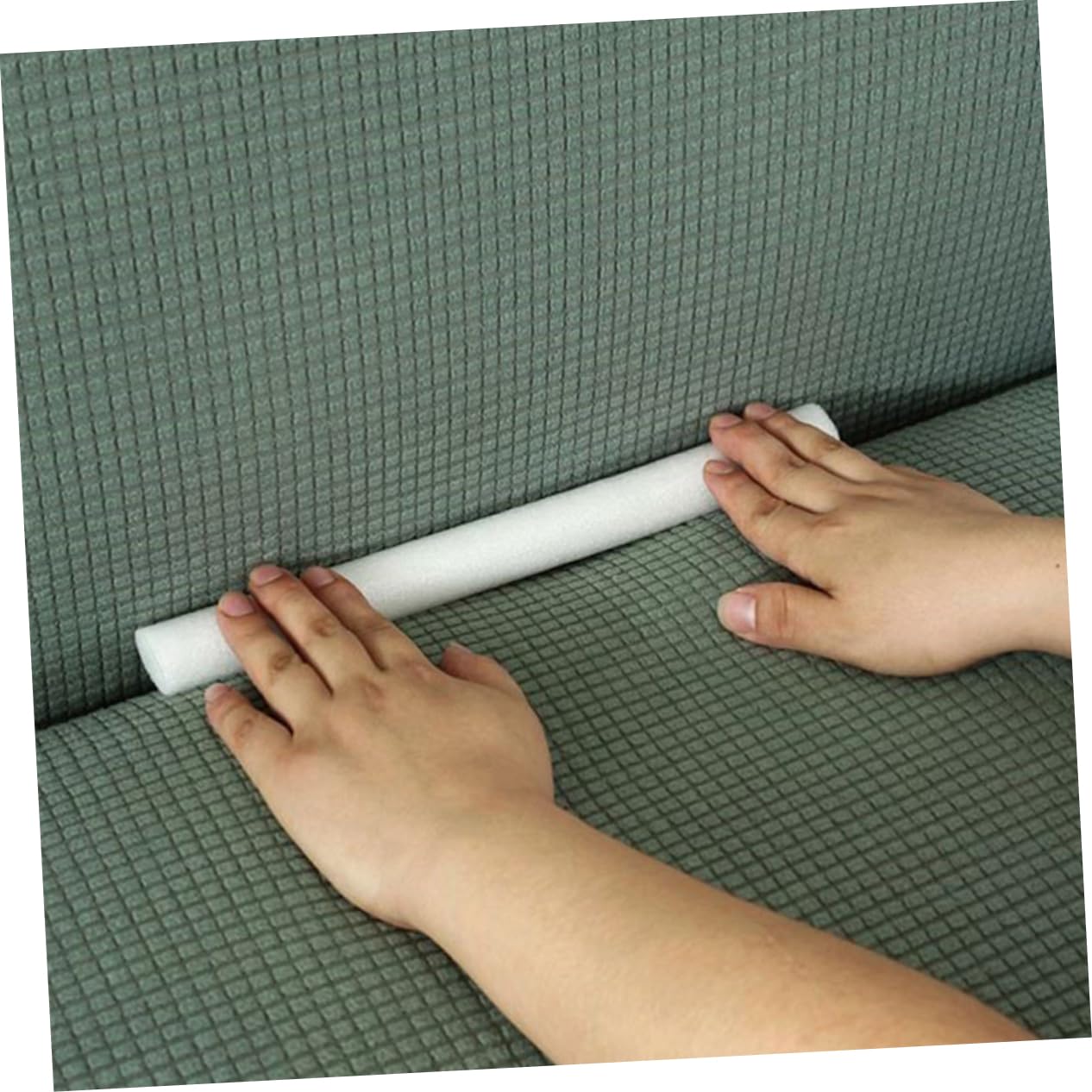 Homxi Copri Divano 4 Posti Moderno,180x420CM,Fodere Copridivani Linea Righe Copritutto Divano Ciniglia Asciugamano Copridivano Cachi Copridivano Moderno