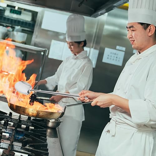 Miniatura 5 de EXCEART Juego de espátulas de cocina, espátula para wok, acero inoxidable, cuchara para revolver, utensilios de cocina