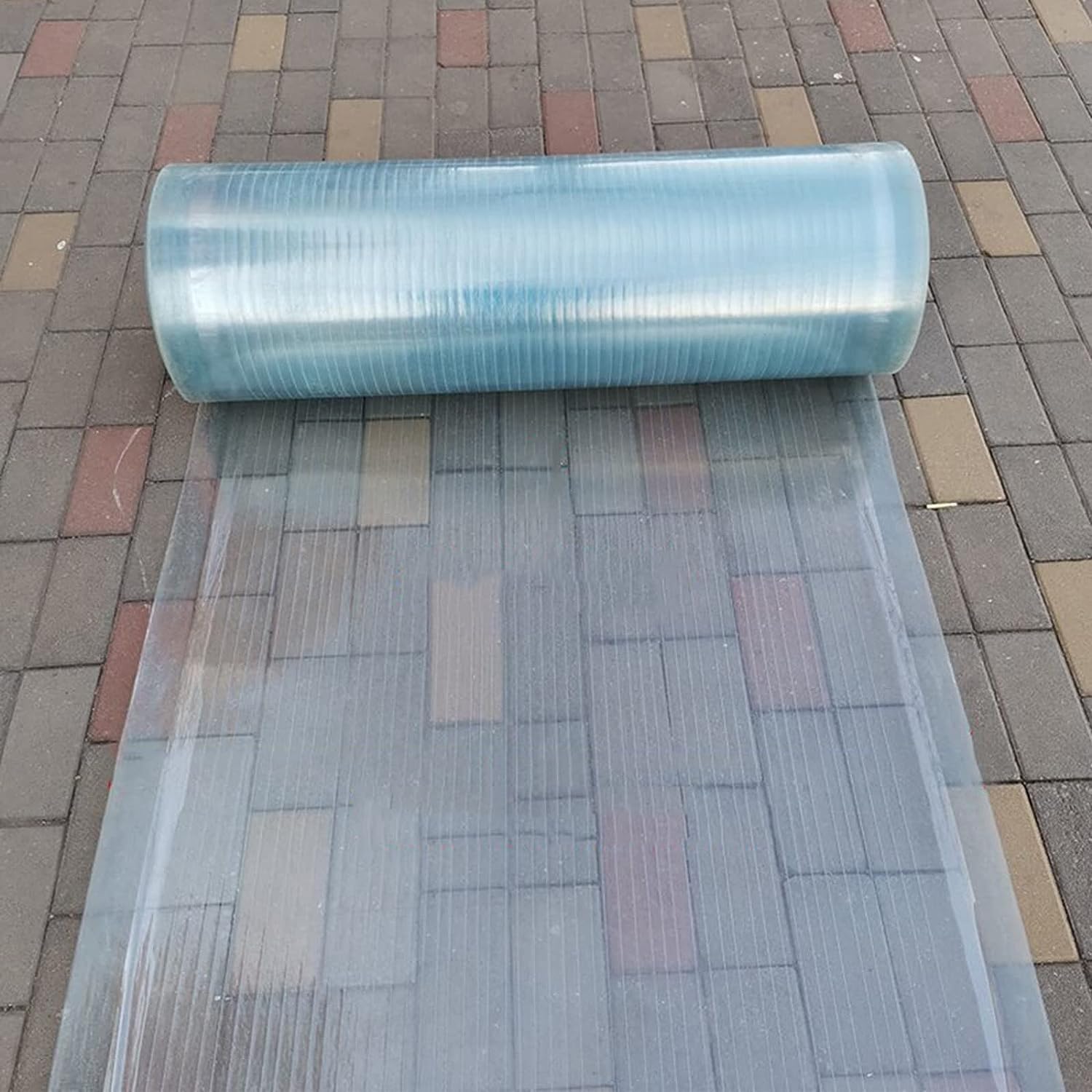 Polycarbonat-Dachfolie,0.8mm Transparente Regenfeste Gewächshausfolie,Baldachin Schuppenabdeckung Verkleidung Frühbeet-Ersatzplatten,Für Gartenbau Landwirtschaft (150x600cm)