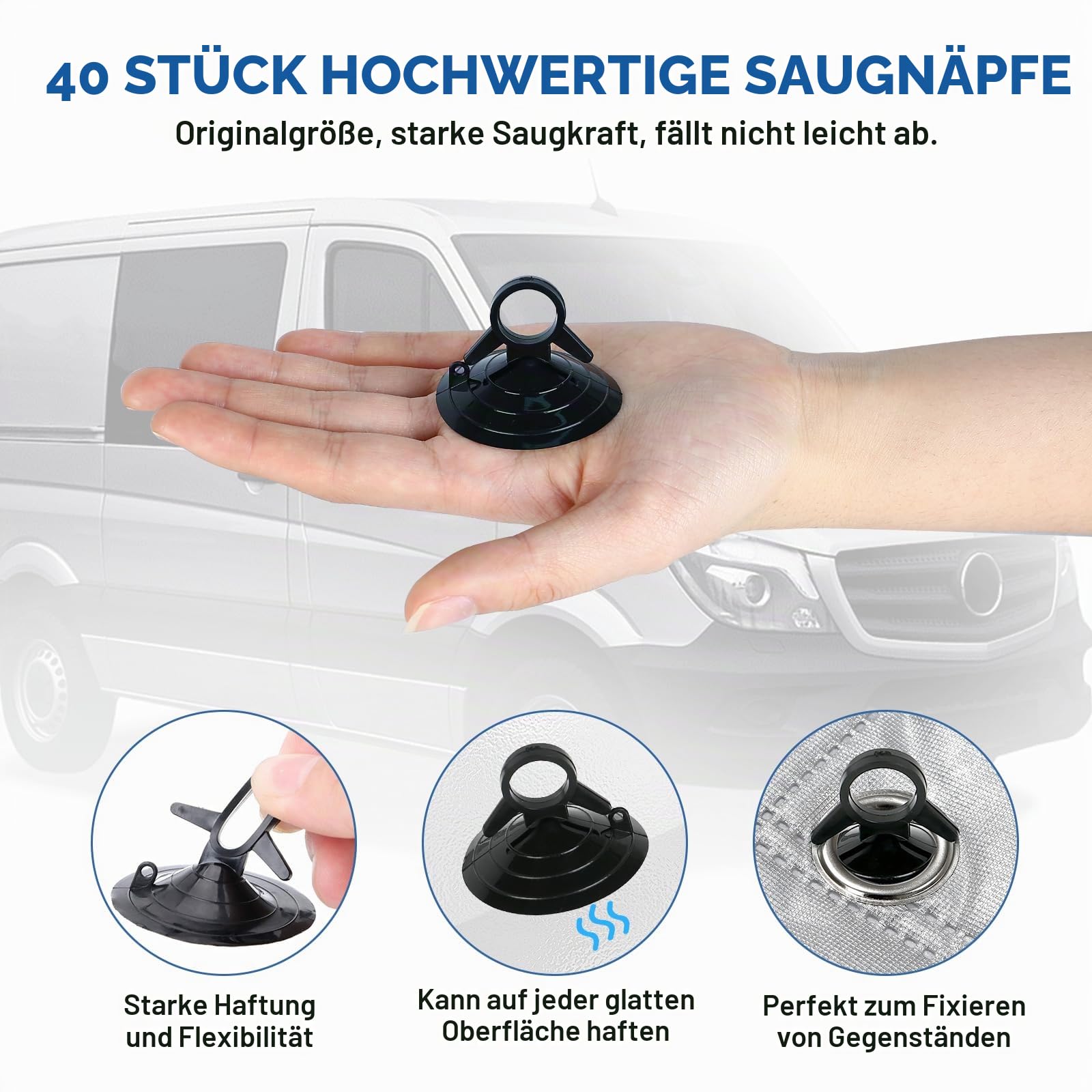 Sonnenschutz Auto Frontscheibe Ersatz für Mercedes Sprinter 2006-2018 LWB, 7 Teilige Technology Thermomatte Ersatz fü VW Crafter 2006-2018 LWB, Sonnenblende Sonnenschutz Frontscheibe Abdeckung