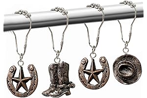 【Western Flair in Your Bathroom: Western Shower Curtain Rings】