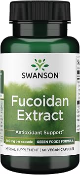 Swanson Maximum Strength Fucoidan Extract Immune Support Supplement for Adults Seeking Natural Immune Defense from Brown Seaweed - 500 mg 60 Vegan Capsules
