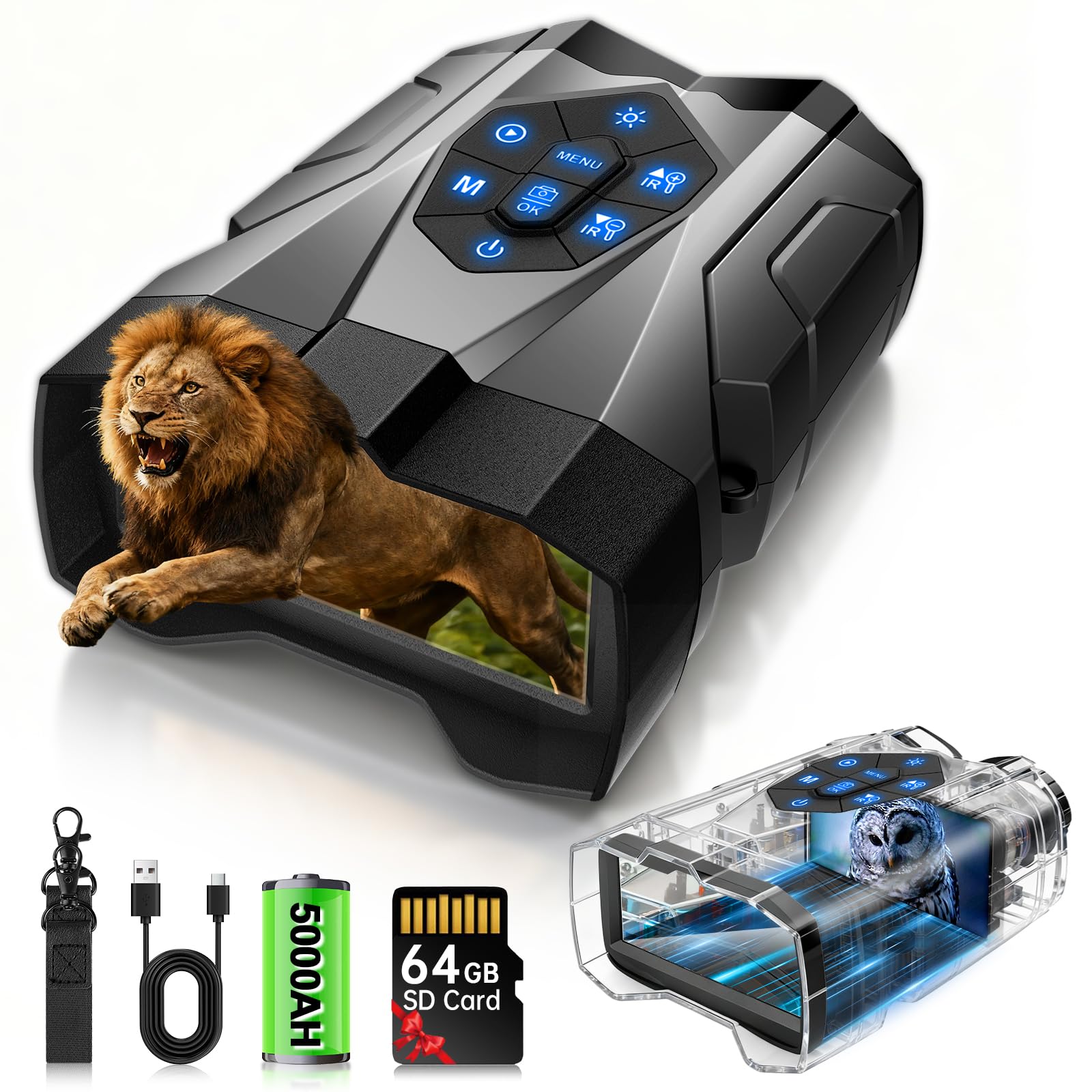 Amazon.com: Night Vision Goggles, 4K Night Vision Binoculars for