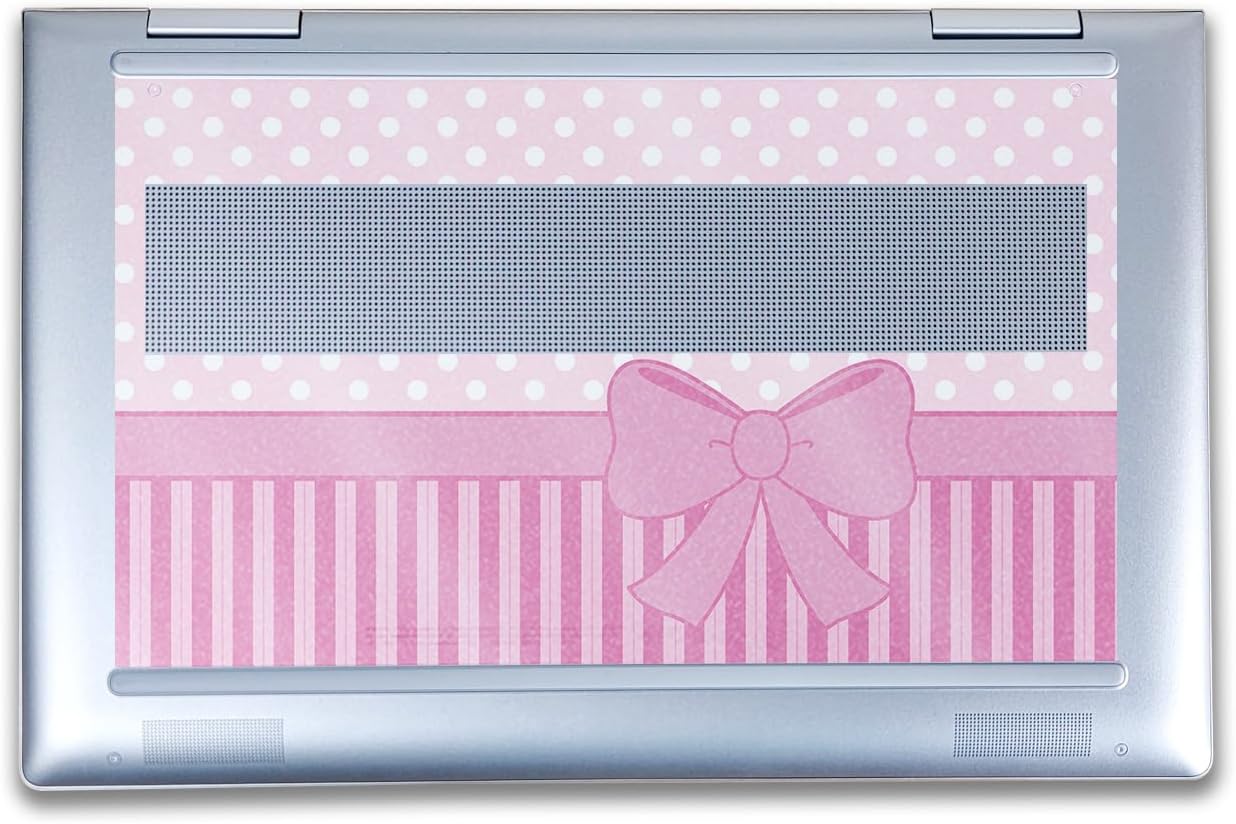 Glossy Glitter Laptop Skin Compatible with HP Envy x360 14” (2023) - Pink Present - Premium 3M Vinyl Protective Wrap Decal Cover - Easy to Apply | Crafted in The USA by MightySkins