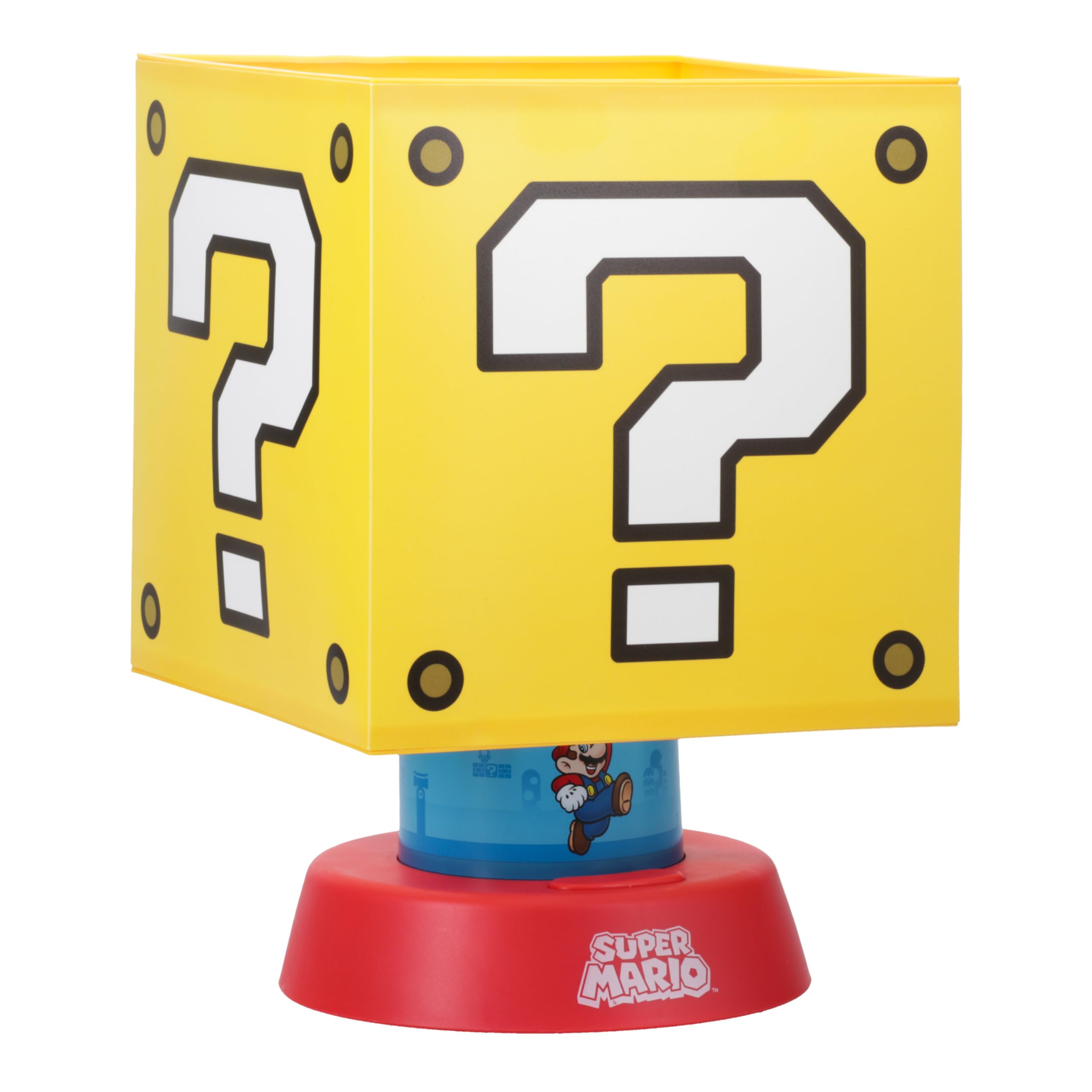 Super Mario Question Block Lamp - Officially Licensed Nintendo Merchandise with Three Brightness Settings and Auto Shut Off, Home or Office Decor, Gift for Mario Bros Fans | Paladone