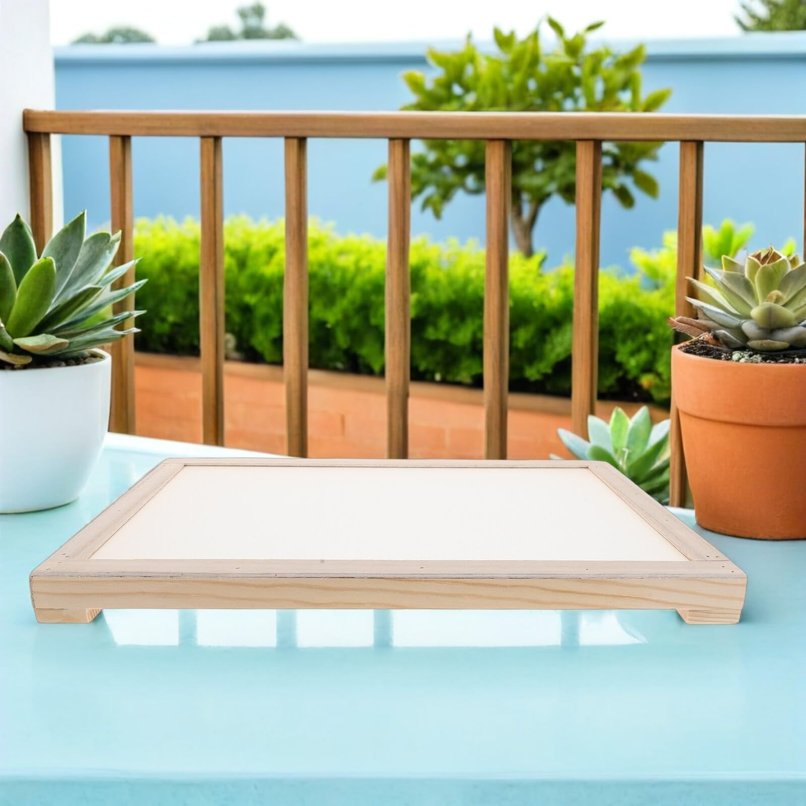 Toyvian Stendino Verticale per Erbe e Tè, in Legno e Plastica, con Struttura Sovrapponibile e Graticci Removibili per Appartamenti e Terrazze