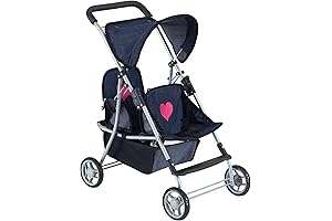 Double Baby Doll Stroller for Twin Dolls