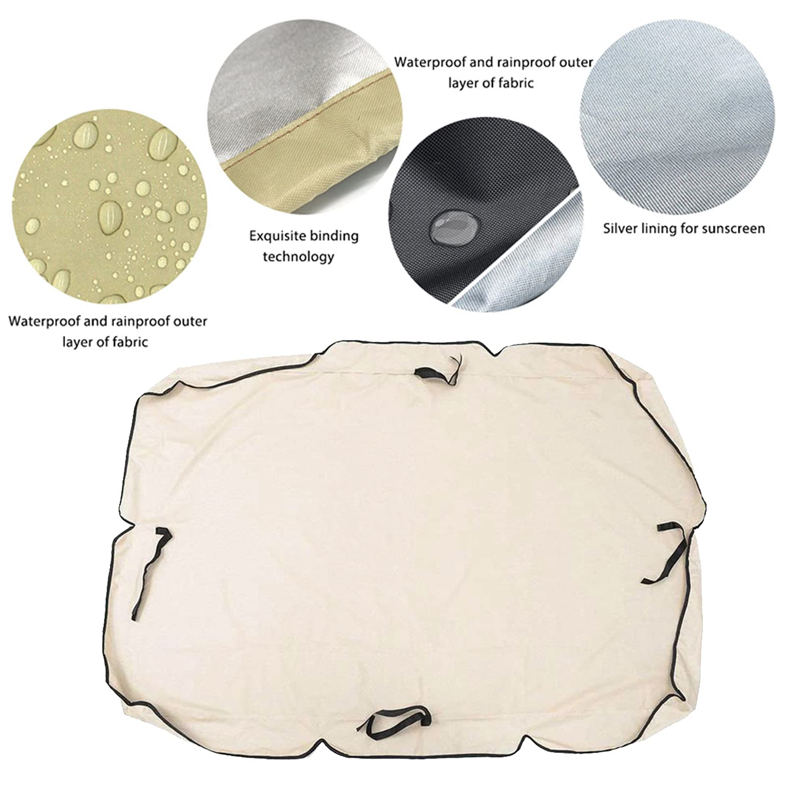 Copertura per amaca da giardino sostitutiva per altalena da patio, copertura superiore di ricambio per altalena Oxford 210D impermeabile, coperture per mobili a 2-3 posti per altalena da giardino al