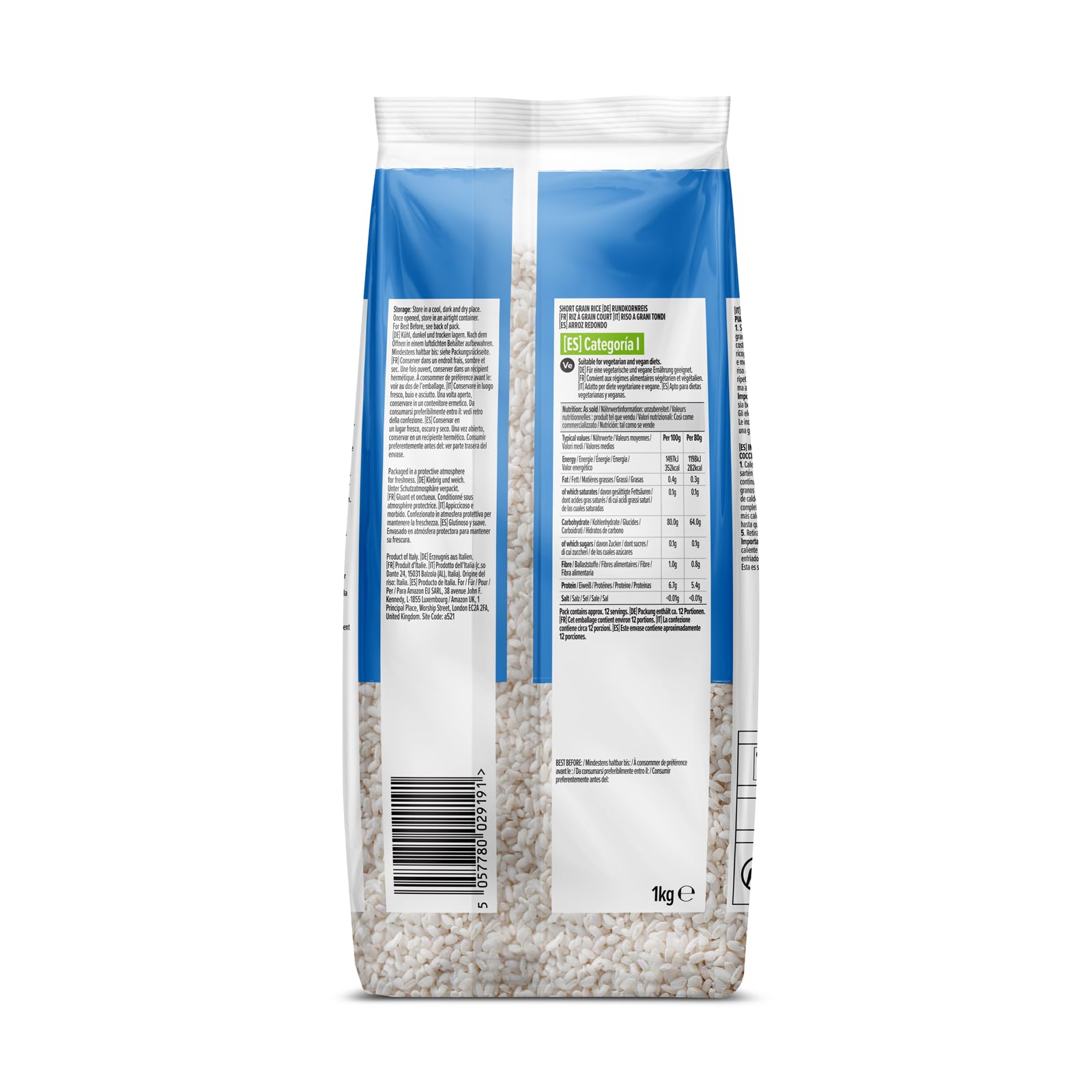 Amazon Arroz De Grano Corto 1kg