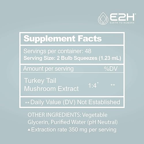 Miniatura 5 de E2H Extracto de hongo de cola de pavo  Sistema inmunológico totalmente natural y apoyo digestivo de suplemento avanzado de hongos  Suplemento de