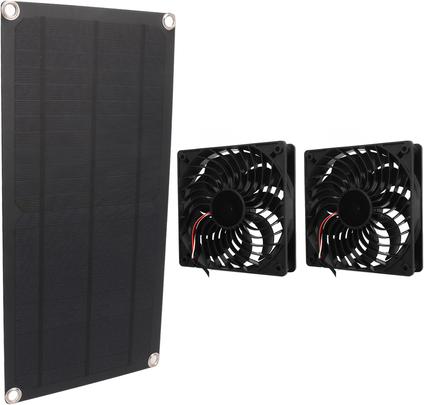 Fafeicy Solar Panel Fan Kit 10W, Monocrystalline Exhaust Fan for Pet House