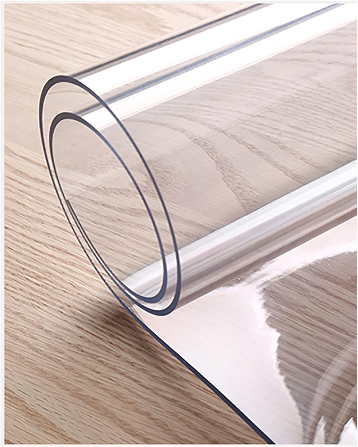 Transparent Table Film, PVC Tablecloth Transparent Tablecloth, Waterproof Plastic Table Cover Tablecloth Protector, Heavy Duty Kitchen Table Cover, Customizable size(Color: L:240cm,Size: W:120cm)