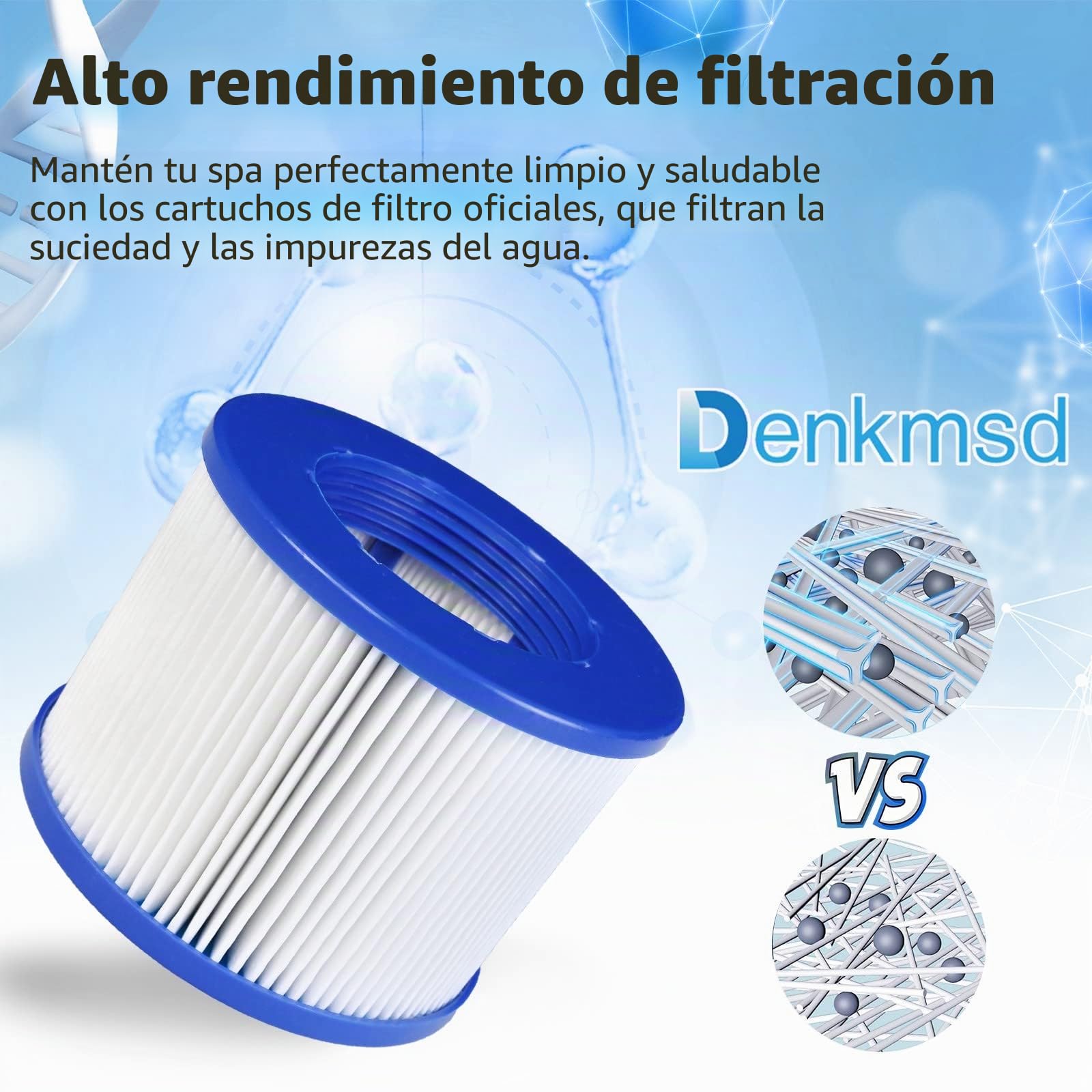 Filtro para SPA Inflable, Cartucho de Filtro Infinite SPA para Clever SPA 75 x 100 mm Altura 75 mm Cartucho de Filtro, Filtro SPA para Aquaparx (4 Unidades)