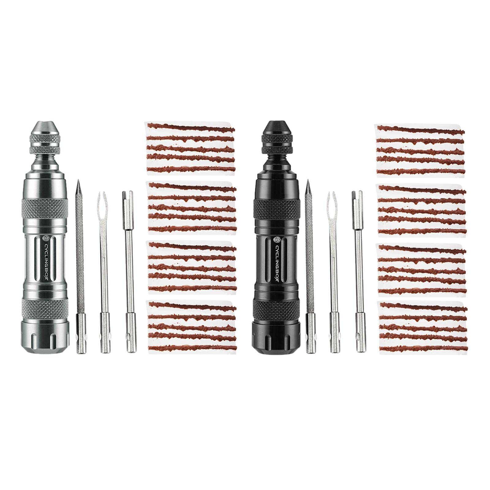 Bicycle Tire Repair Tools MTB Road Bike Tubeless Puncture Repair Kits Black-image-13