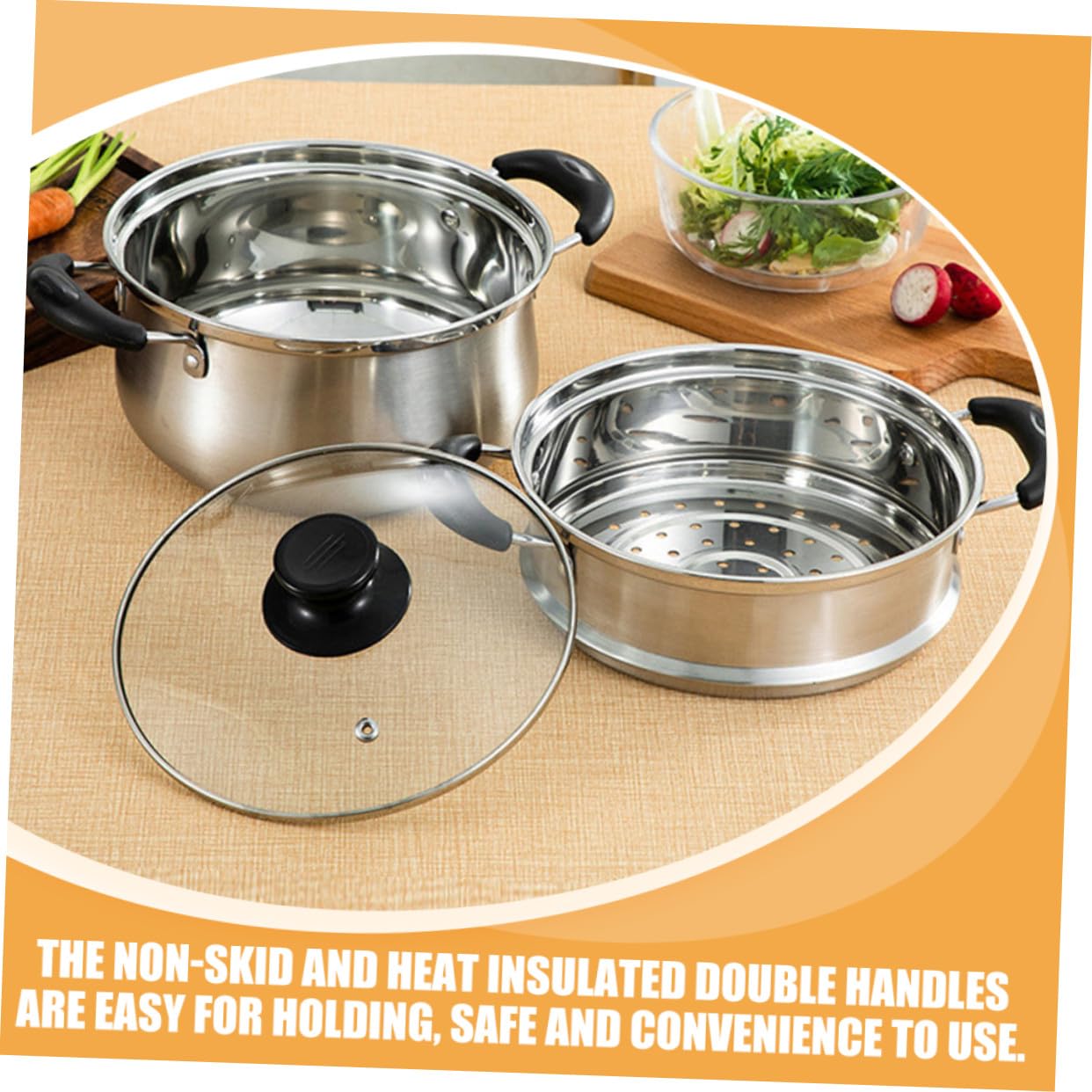 Vaporera para Cocinar de Acero Inoxidable 2, 5 L, Juego 1