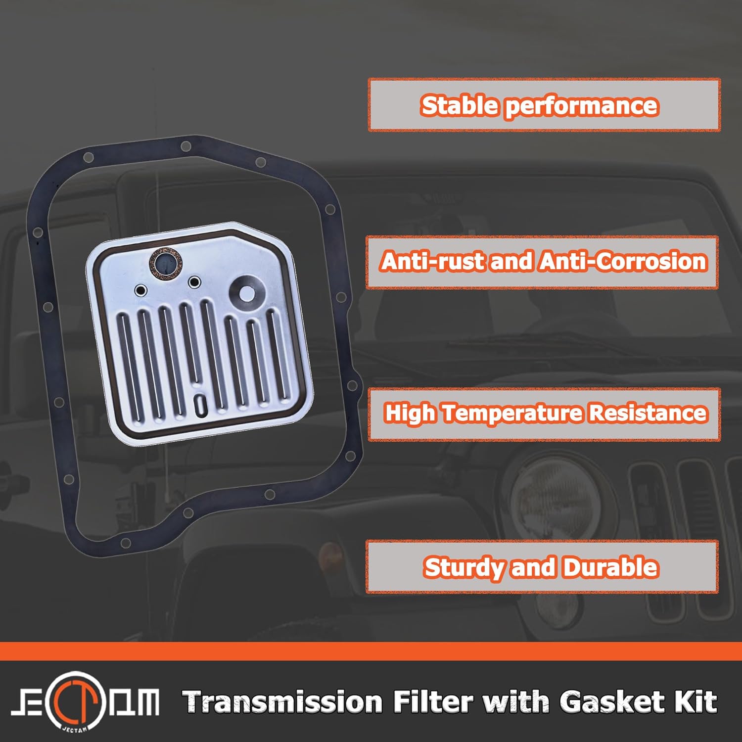 Automatic Transmission Filter And Gasket Kit 52118789 Compatible with 1998-2009 Dodge Dakota Durango Ram 1500 2500 3500 Van Wagon Jeep Grand Cherokee 42RE 44RE 46RE 47RE 48RE