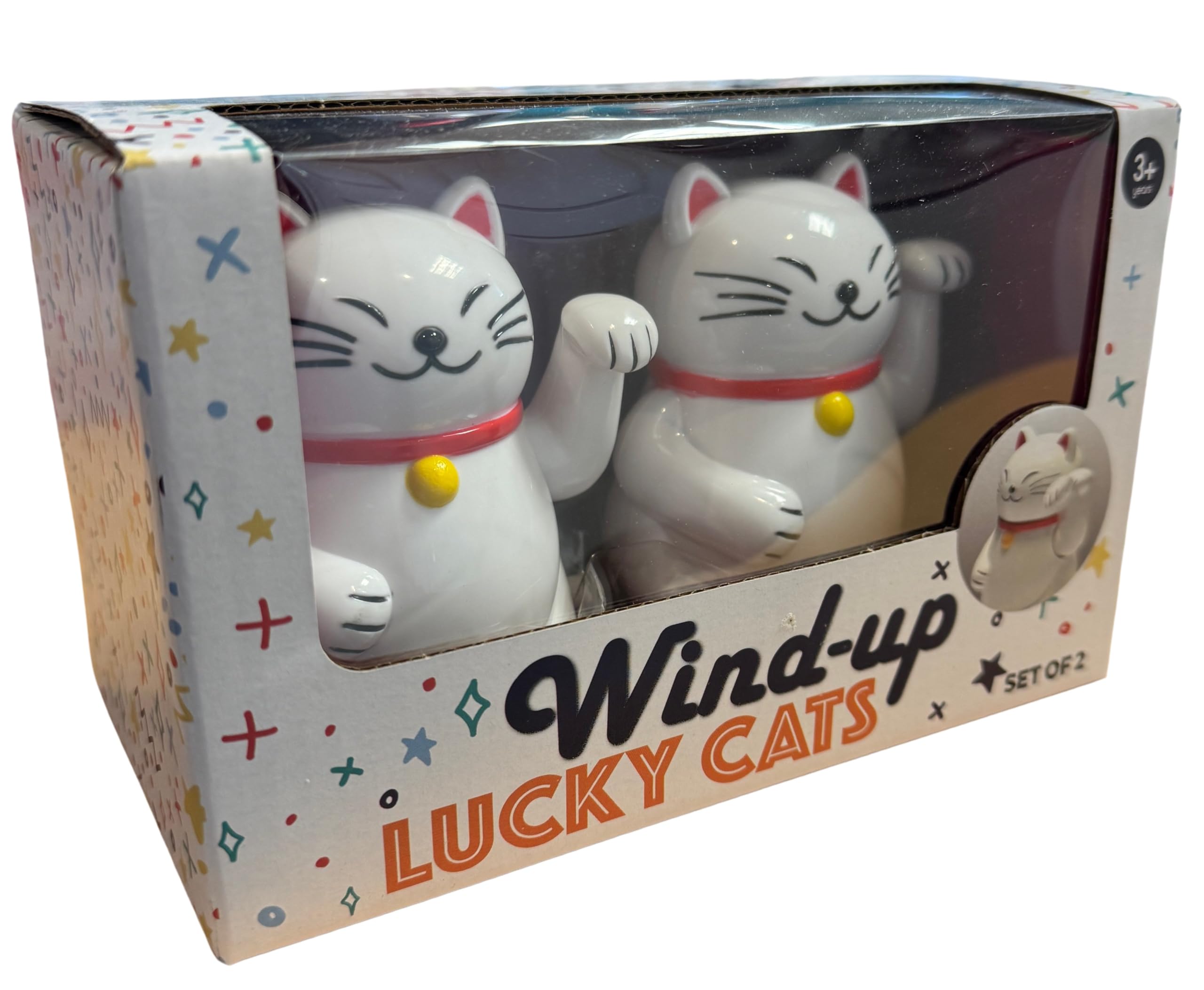 Diabolical DP1366 Racing Lucky Cats - Chinese Waving Cat, Japanese Gifts for Women, Maneki Neko, Feng Shui Gifts, Chinese Good Luck Cat
