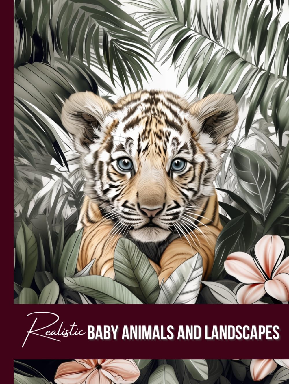 Realistic Baby Animals and Landscapes Coloring Book, a Nature Coloring Book Activity for Teens, Adults, and Seniors: Grayscale Forest & Woodland ... and Nature Coloring Books for Adults)