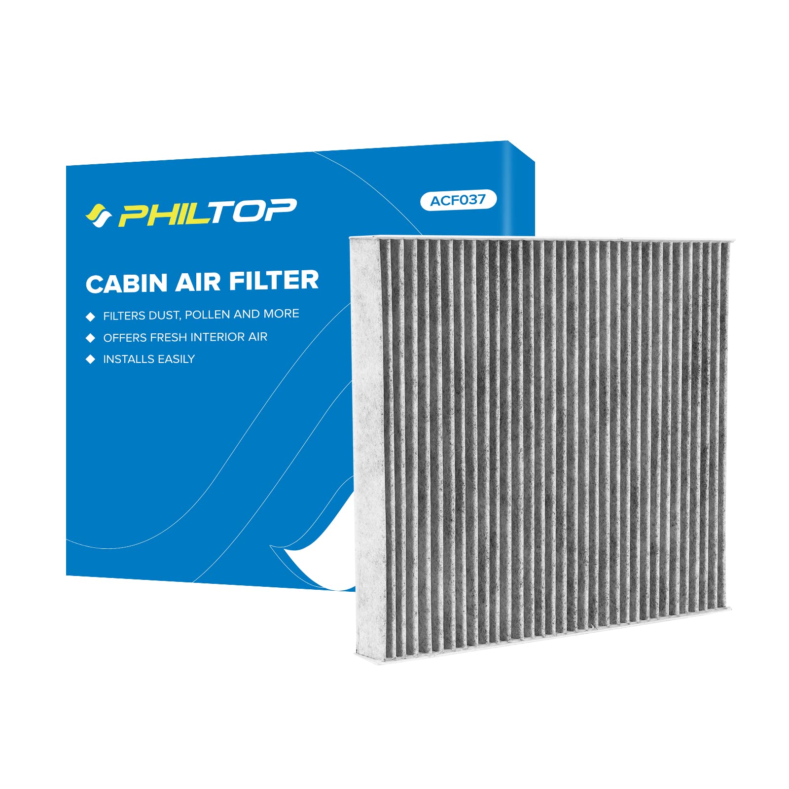 PHILTOPCabin Air Filter, Replacement for Air Filter Durango 2011-2021, Grand Cherokee 2011-2021, Premium ACF037(CF11183) Cabin Filter with Activated Carbon Clean Airflow, Filter Up Dust Pollen