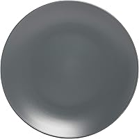 Vista 4 de 10 Strawberry Street Wazee Matte 8.25" Coupe Salad Plate, Set of 6, Charcoal Gray