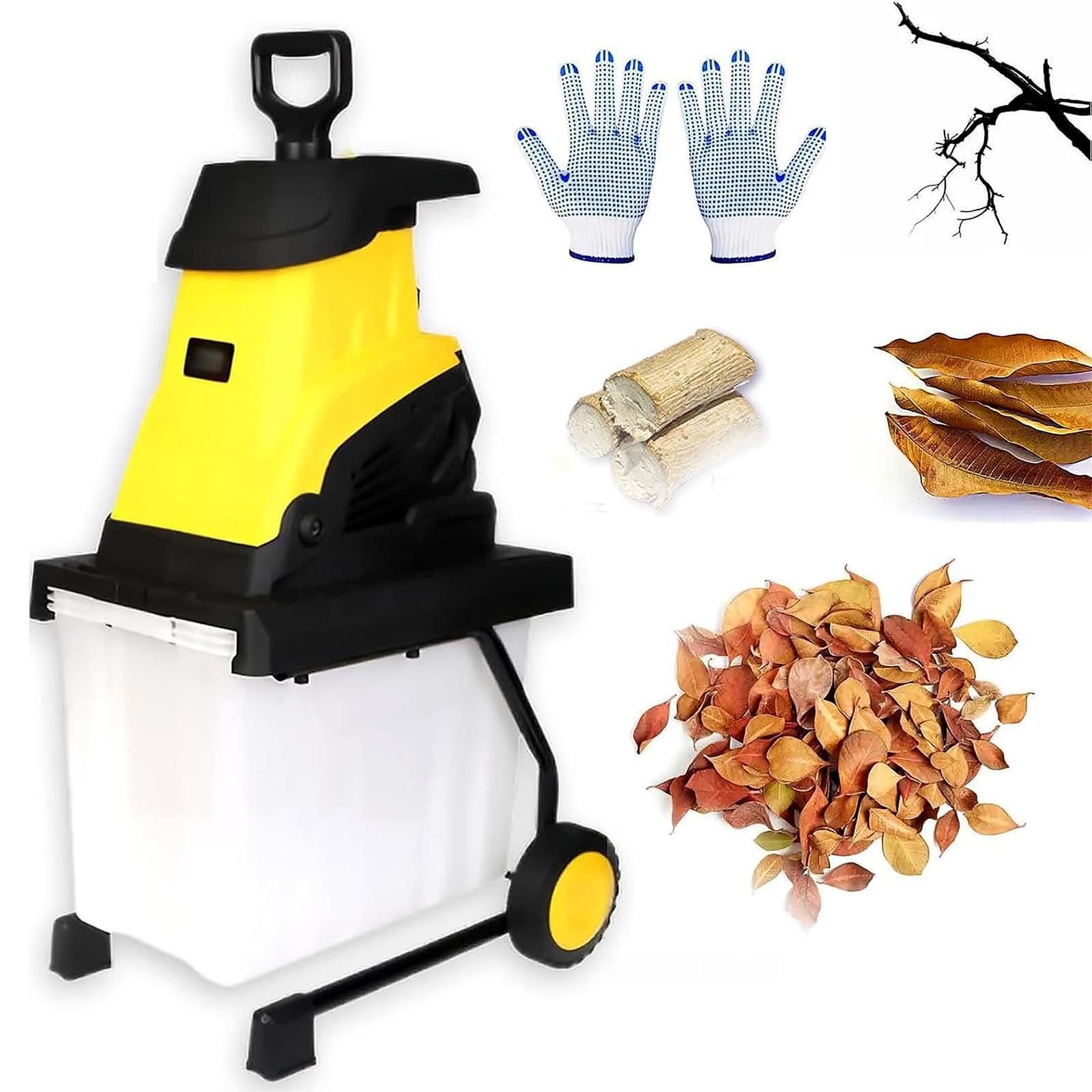 Broyeur de Végétaux pour Compost et Entretien du Jardin 60m-PowerCord