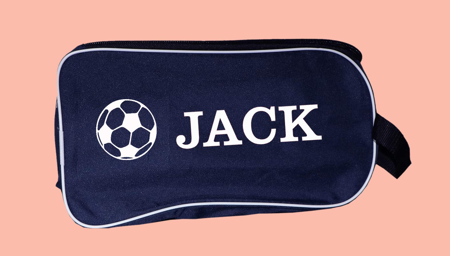 PROSTYLE SPORTS Personalised Football Boot Bag, Shoes bag (Navy) (Football with Name)
