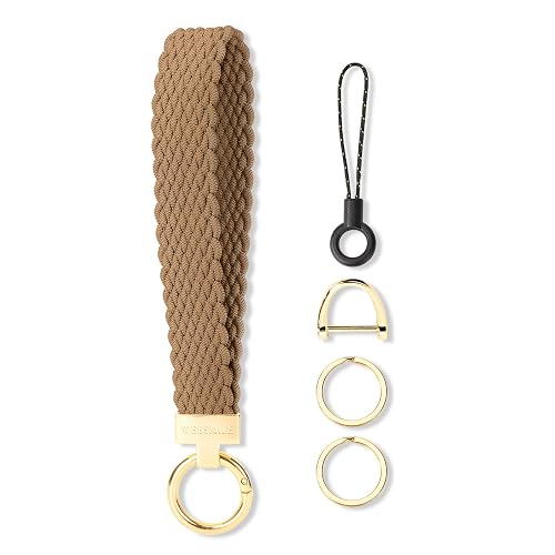 WEESMILE Keychain Wristlet, Stretchy Key Chain for Car Keys with