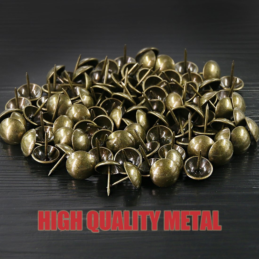 Antique Brass Tacks - 200 Pack for Upholstery & Decor -3