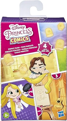 Miniatura 2 de Disney Princess Perfect Pairs Rapunzel, divertido juguete enredado con 2 muñecas, vitrina y soporte para barco, para niños de 3 años en adelante