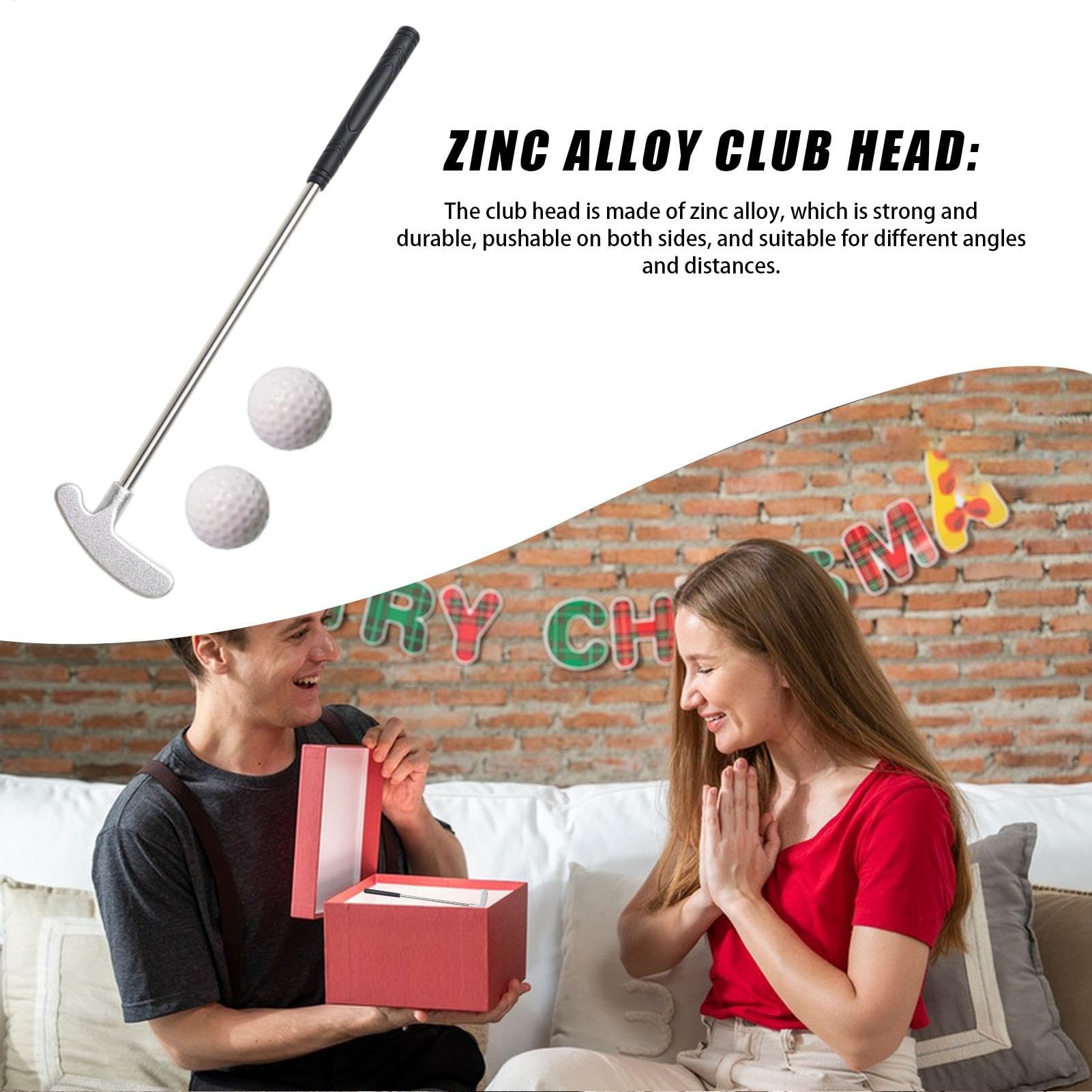 Putter de dos vías, putter bidireccional para niños, putter de golf para niños, putters de golf, cabeza de aleación de zinc, eje de acero inoxidable TPRGrip, palos de golf para niños, jóvenes y