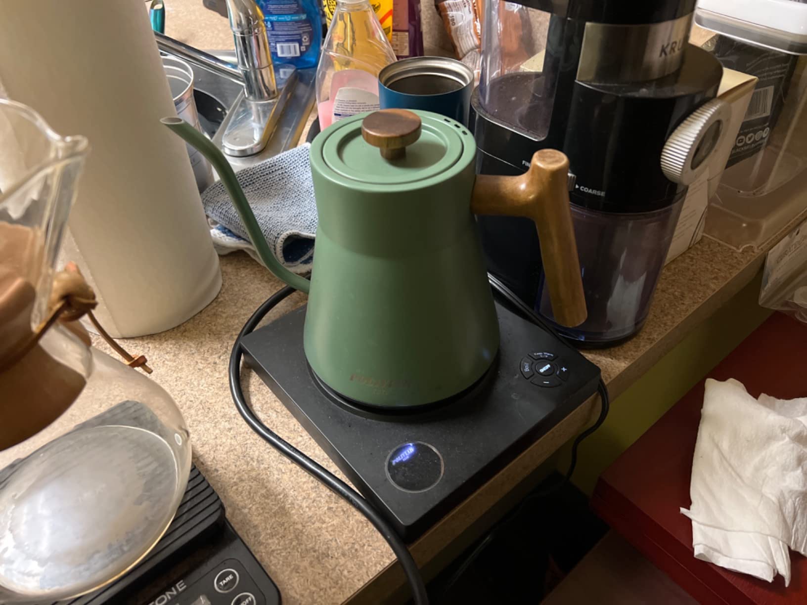 20/mo Finance POLIVIAR Electric Gooseneck Kettle, 1200W Electric Tea