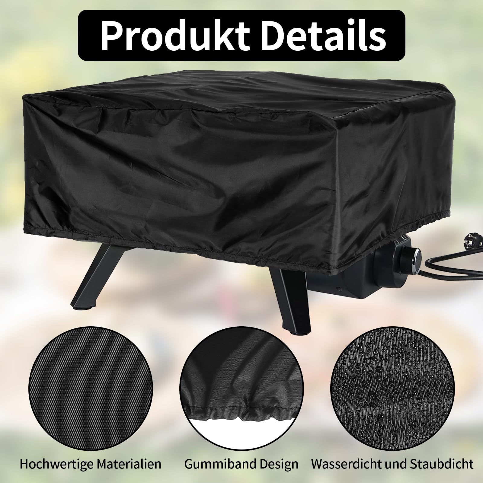 Pizzaofen-Abdeckung Für Solo Stove Pi - Wasserdicht, 600D, Mit Kordelzug