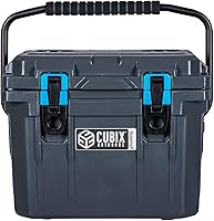 Vista 1 de Cubix Outdoors, Enfriador personal rotomoldeado QuadraX 10QT, hielera dura aislante portátil, retención de frío de 3 días, portaviandas