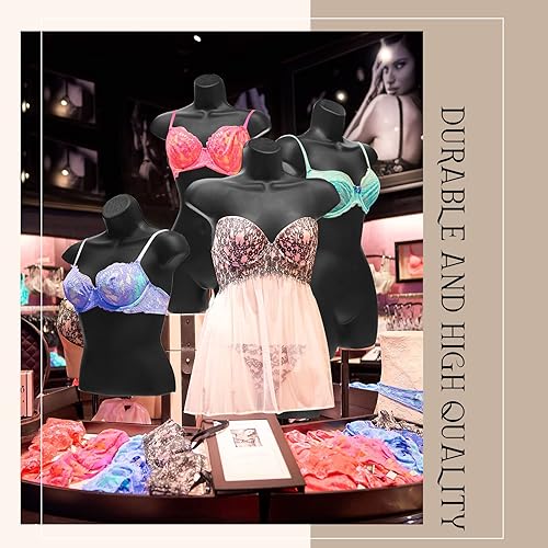 Miniatura 6 de Maniquí de cuerpo con gancho para mujer, diseño de torso y espalda hueca, con gancho, medio cuerpo, camisa, exhibición de ropa, plástico (12