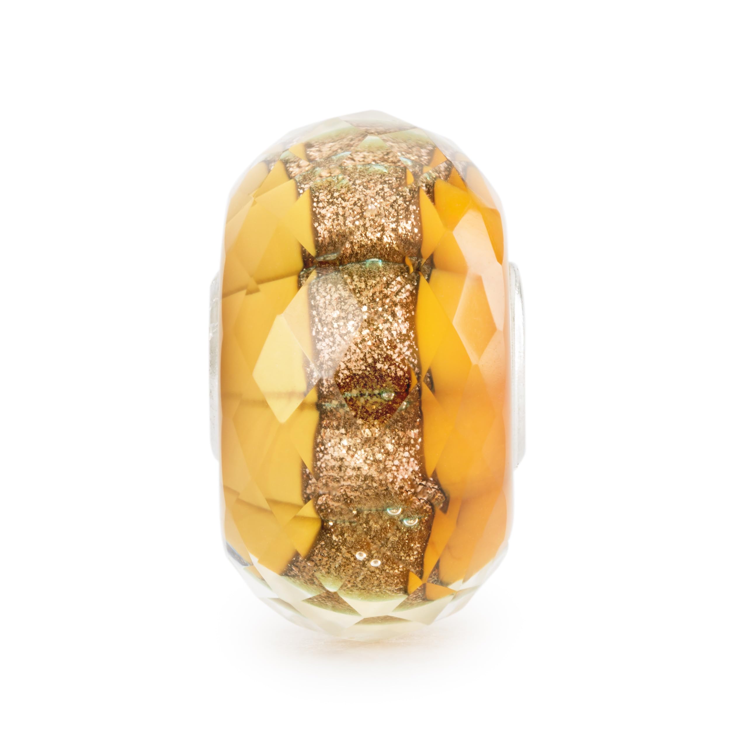 Trollbeads Herbst Kollektion Pfad des Glücks 2024 Glasbeads Limitierte Edition Handgefertigt Glas (TGLBE-30146 Goldene Spur)