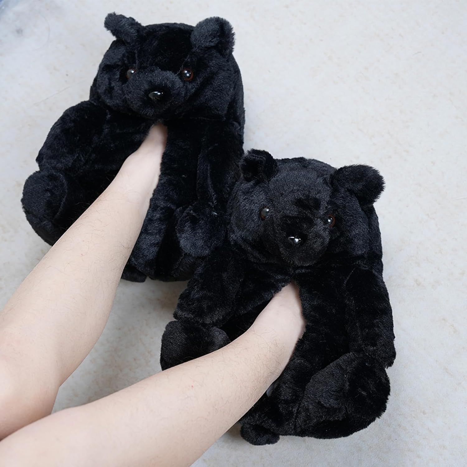 Teddy Bear Slippers Plush Fuzzy Couple House Shoes for Women Men Winter Cozy Warm Indoor Bedroom Sneaker Slippers Valentine Birthday Gifts - Image 2