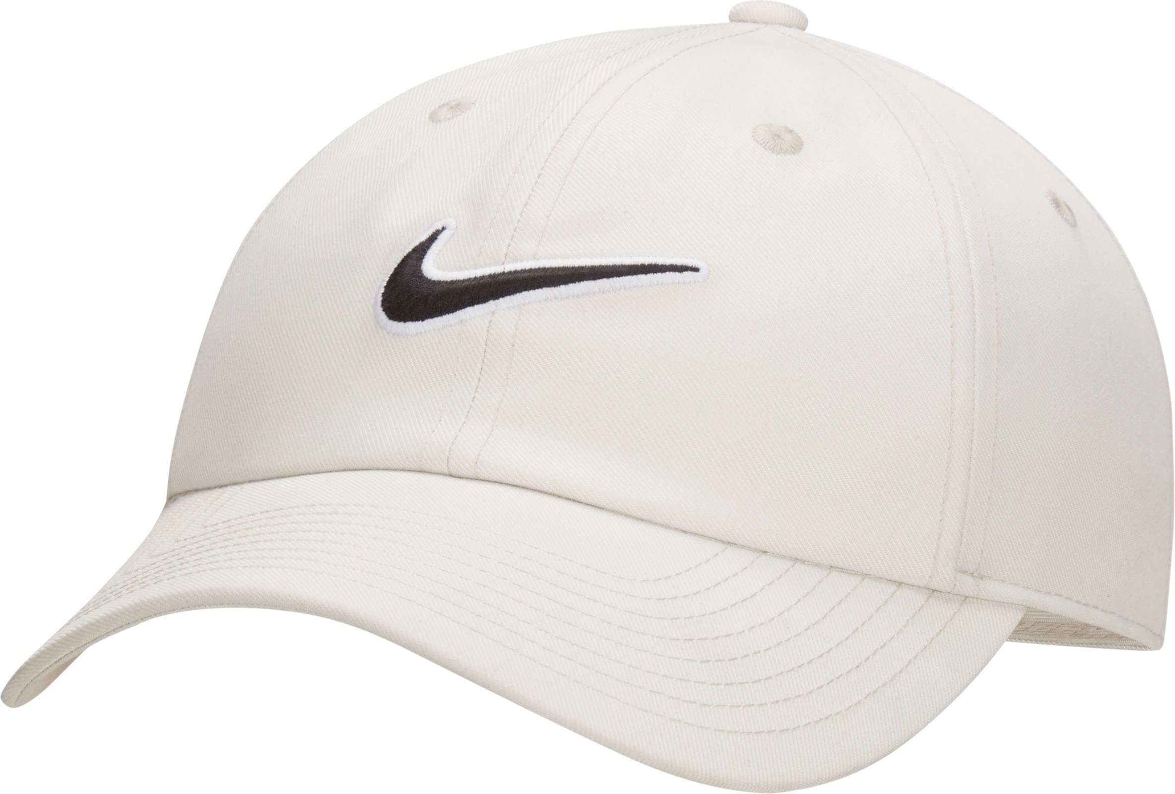 NIKE FB5369-072 U NK Club Cap U CB SWSH L Hat Unisex Adult Light Bone/Black Size M/L