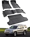 Car Floor Mats for Toyota 4Runner: 2003-2009 (4th Gen) Cargo Trunk Liner, All Weather Accessories Rubber Carpet Custom Fit for Toyota 4 Runner 2003 2004 2005 2006 2007 2008 2009 SUV (Only 5 Seat Model