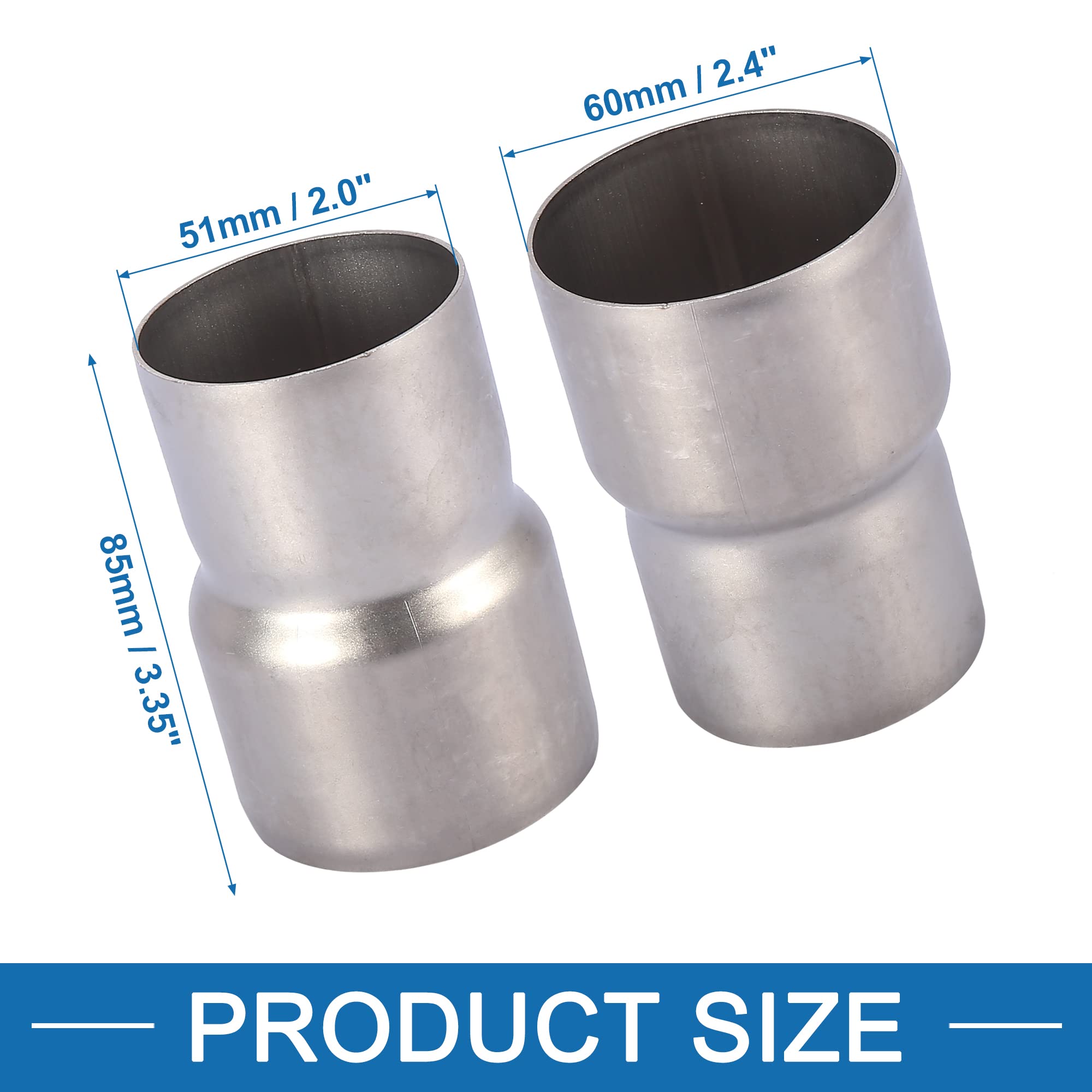 Riduttore Per Tubo Di Scarico Moto - Adattatore 51 Mm A 54 Mm In Acciaio Inox, Per Accessori Scarico - Foto 8