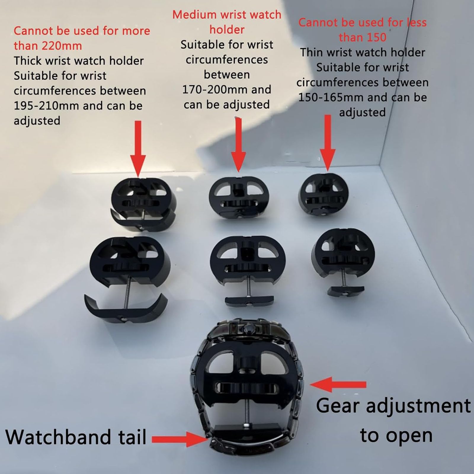 Automatischer Uhrenbeweger für eine Uhr, Uhrwerkhalter, Handgelenkumfang einstellbar, Timer-Abschaltung, Drehvorrichtung für Automatikuhren, für mechanische Uhren