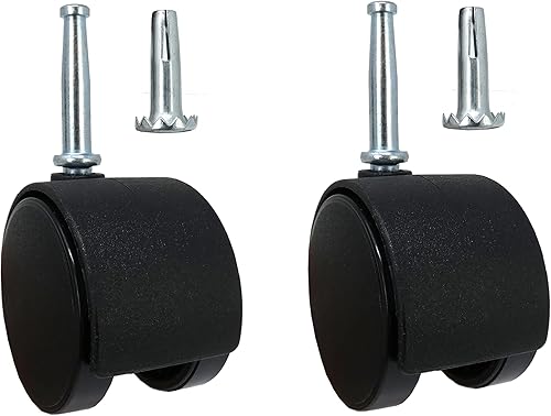 Shepherd Hardware 9401 rueda para silla de oficina de 1-58 pulgadas individual con base cuadrada de 1-12 pulgadas Capacidad de carga de 40 libras 2