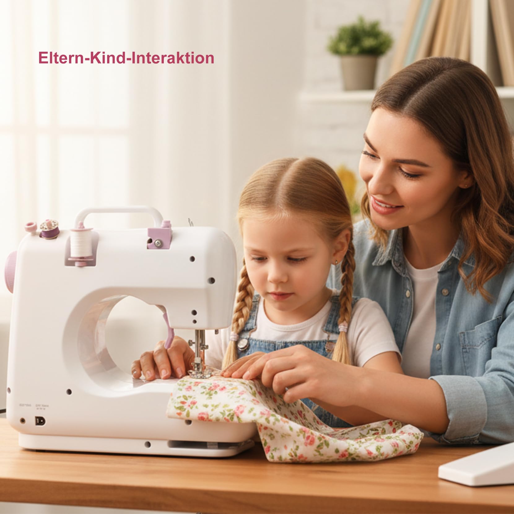Die elektrische Mini-Nähmaschine BRICH ist ideal für Anfänger und Familien. Sie verfügt über 12 integrierte Nähstiche, wird mit einem Nähset und einem Fußpedal geliefert und ist leicht und tragbar